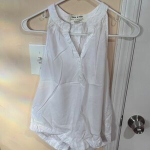 Cloth & Stone Cream Button-Front Tank